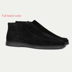 Men's High-top Suede Loafers With Slip-on Design