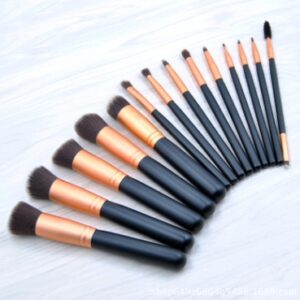 14 black rose gold makeup tools, 14 beautiful suits